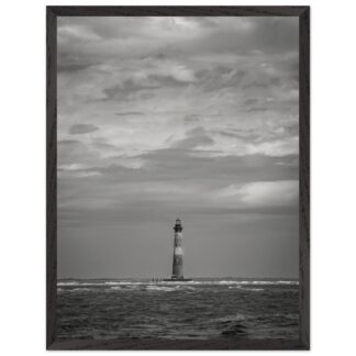 Morris Island Lighthouse in Folly Beach, South Carolina – framed wall art print, ready to hang