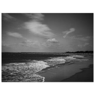 Sullivan’s Island Beach (Black & White) – 30×40 Print