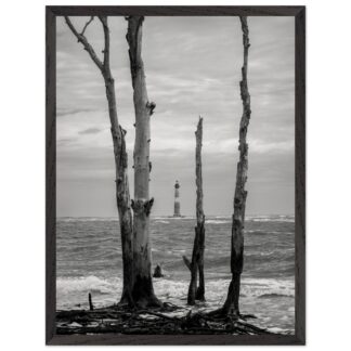 Morris Island Lighthouse in Folly Beach, South Carolina – framed wall art print, ready to hang